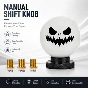 Evil Smile Gear Shift Knob Replacement, Automotive New Devil Face Design for Automatic and Manual Cars, Perfect Christmas Gift