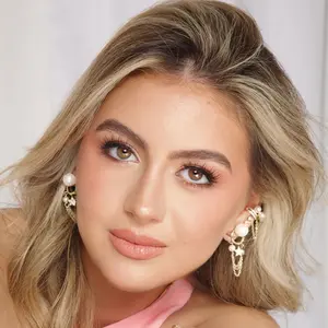 Celestial Gold Star & Pearl Chain Drop Earrings 18K gold plated stainless steel