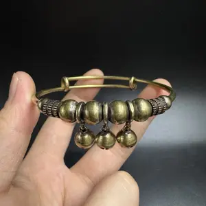 Push-Pull Adjustable Vintage Geometric Bell Bracelet - Stress Relief Mind-Soothing Fashion Accessory, Symbolizes Wealth & Good Fortune, Ideal for Womens Gifts, Costume Jewelry Bracelets