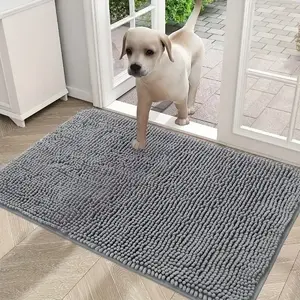 Fluffy Plush Pet Area Mat Doormats, Absorbent Microfiber Mud Mat for Muddy Paws, Non-Slip, Washable, Quick-Drying Household Textile Accessory