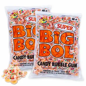 Big Bol Chewy Classic Bubble Gum 96 Pieces, 2 Pack of 48 Count Bags Nostalgic Candy Big Bol Chewy Classic Bubble Gum 96 Pieces, 2 Pack of 48 Count Bags Nostalgic Candy