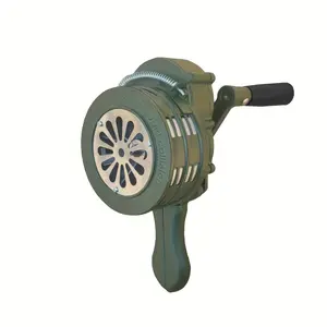 Hand Crank Emergency Alarm, Aluminum Alloy Material, Foldable Design, Indoor and Outdoor Use, No Power Needed, Home Safety and Flood Prevention, Siren Alarm