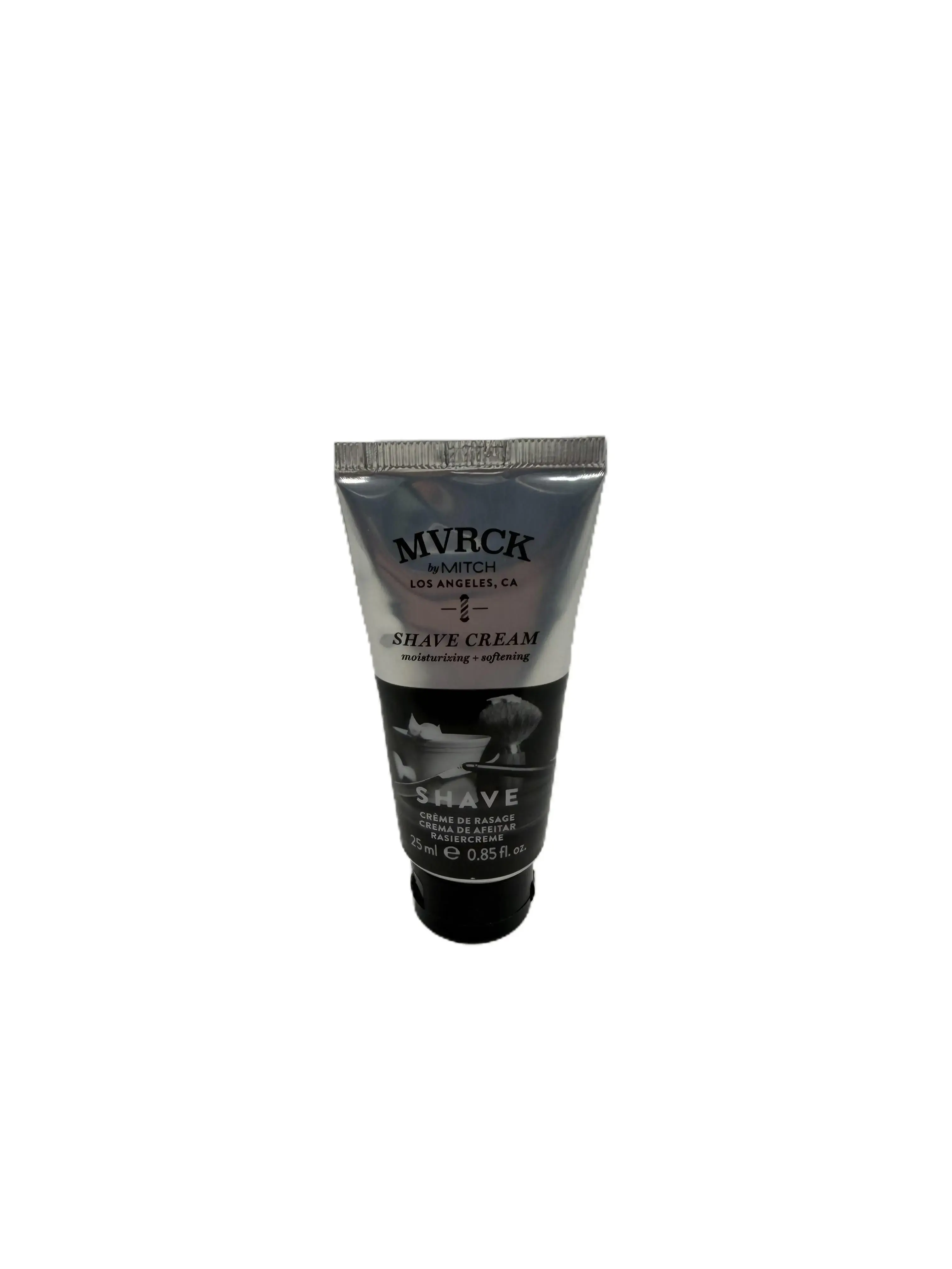 Paul Mitchell Mitch Citrus Scented Liquid Shave Cream Tube - Men's Beauty & Personal Care Shaving Foam, Moisturizing, Softening, Pore Control, Acne Care, Youth Boost, For All Skin Types, 0.85 oz Travel Size, Single Item, Previous Packaging, Soothing, Barl