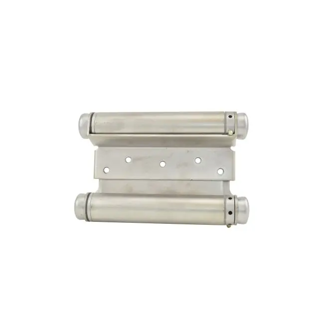 High-Quality Metal Door Hinge - Full Surface, Double Acting Spring, 6 in, 4 lbs, Satin Chrome, for Commercial Use