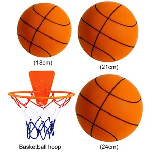 Kids Bouncing Mute Silent Basketball Squeezable Mute Bouncing Basketball Indoor Silent Ball Foam Basketball