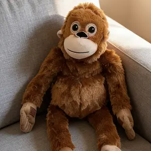 Long-Arm Monkey Plush Toy, Four-Legged Hanging Doll, Home Decor Ornament, Animal Shape Stuffed Toy, Model Xinghao, No Ca Prop 65