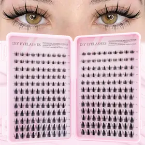 240pcs False Eyelashes, CC Curl Cluster Lashes, Dense Style, 10-20mm Mixed Length, Large Capacity, Suitable for Home Application, Beginner Friendly, DIY Volume Eyelashes, Eyelash Extension