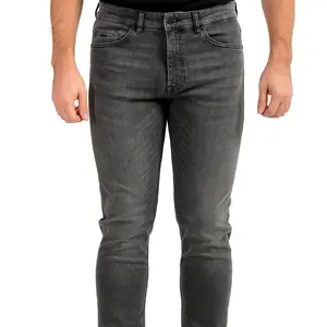 Hugo Boss Men's Tapered Fit Gray Wash Straight Jeans US 33/32 IT 33/32
