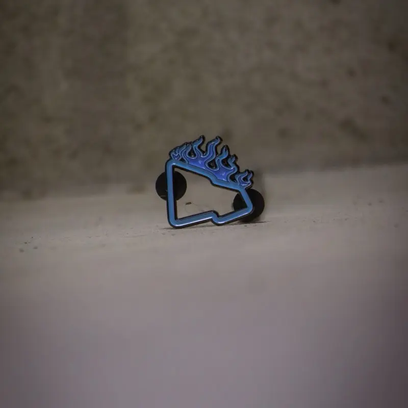Blue Flame Hat Pin