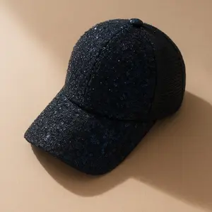 Natalie Mills Zoey Sequins Hat - Available in Multiple Colors with Sequins and Fabric Accents