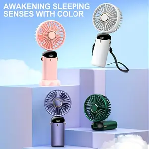 Portable Handheld Fan, Foldable Design, Quiet Brushless Motor, Rechargeable Personal Fan, Multiple Colors, Outdoor Camping Gift, USB Rechargeable Fan