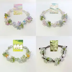 [NEW] Handmade Floral Bracelet – Waterproof Wax String Jewelry
