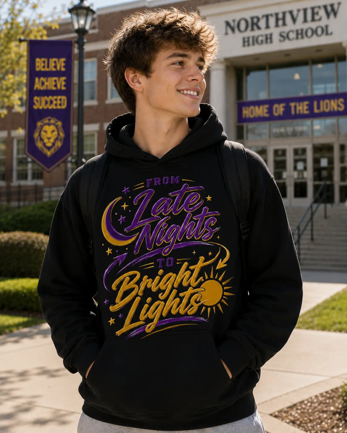 From Late Nights to Bright Lights Hoodie