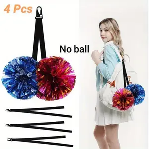 4 Pcs Custom Made pom Holder, Pom Holder for Cheerleading Accessories, Cheer Bow Holder, for Cheerleading Pom Poms, for Teen Girls Sports (No Ball)