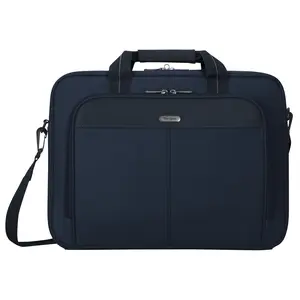 Targus 15-16” Classic Slim Briefcase with Shoulder Strap, Messenger Bag Fits Laptop - Blue (TCT02702GL)