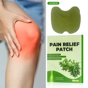 Original Herbal Knee Patches for Pain Relief Natural Wormwood Extract Heat Patch for Knee Back Neck Shoulder Hand Muscle and Joint Support Warm Therapy Temporary Relief 10 Pads