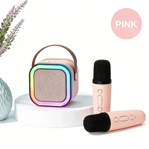 NEW Hot K12 Bluetooth Speaker Portable Home Cute Karaoke Mini Wireless Audio with Microphone K Song Family Singing Machine