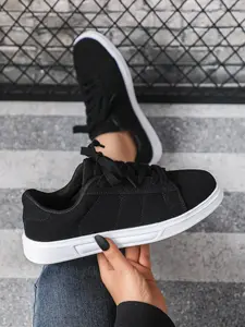 Women's Fashion Casual Low-Top Skate Shoes, Comfortable Breathable Textile Sneakers, Round Toe Sneaker, Perfect for Christmas Gifts, Travel, Work, Parties, Daily Wear Sneakers