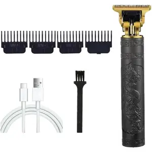 Professional Retro Hair Trimmer for Men - Cordless Waterproof Beard & Head Clipper, Barber-Grade Wireless Haircut Machine with Precision Blades, All-in-One Grooming Kit