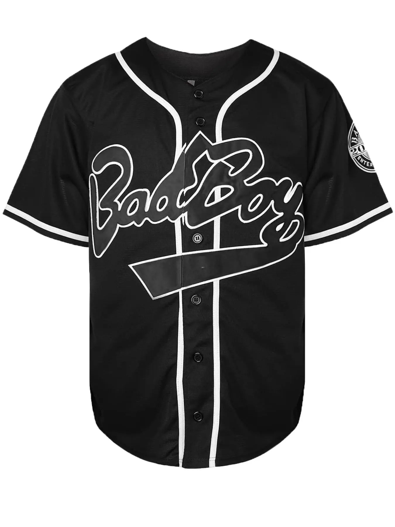 Men's Plus Size # 10 Black V-neck Embroidered Baseball Jersey, Embroidered Sportswear Top, Sports Style Jersey, Breathable Polyester Fiber Athletic Top With Buckle Design, Suitable For Training, And Casual Wear, Sports Top, Sports Clothing