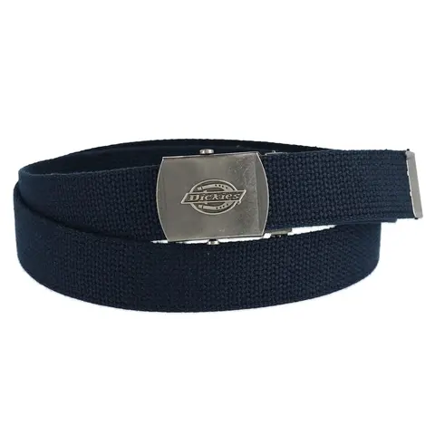 Dickies Men's Adjustable Fabric Belt with Military Buckle, Casual And Jean Belts