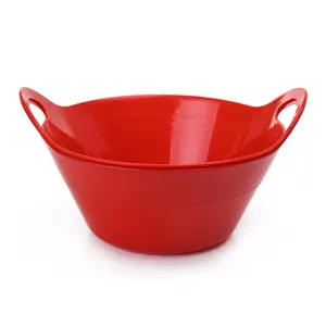 Mintra Home-Plastic Bowls with Handles, 2 Pack (Large, 4.5L) - Large Plastic Bowl, Popcorn, Snacks, Candy, Halloween
