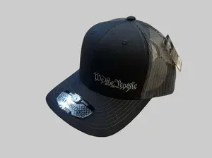 We The People Trucker Hat - Adjustable Snap Fit, Breathable Mesh Back, Hand Wash Only, American Spirit Accessory, One Size Fits Most, Mid-profile Crown, Pre-curved Brim, Cotton/Polyester Twill