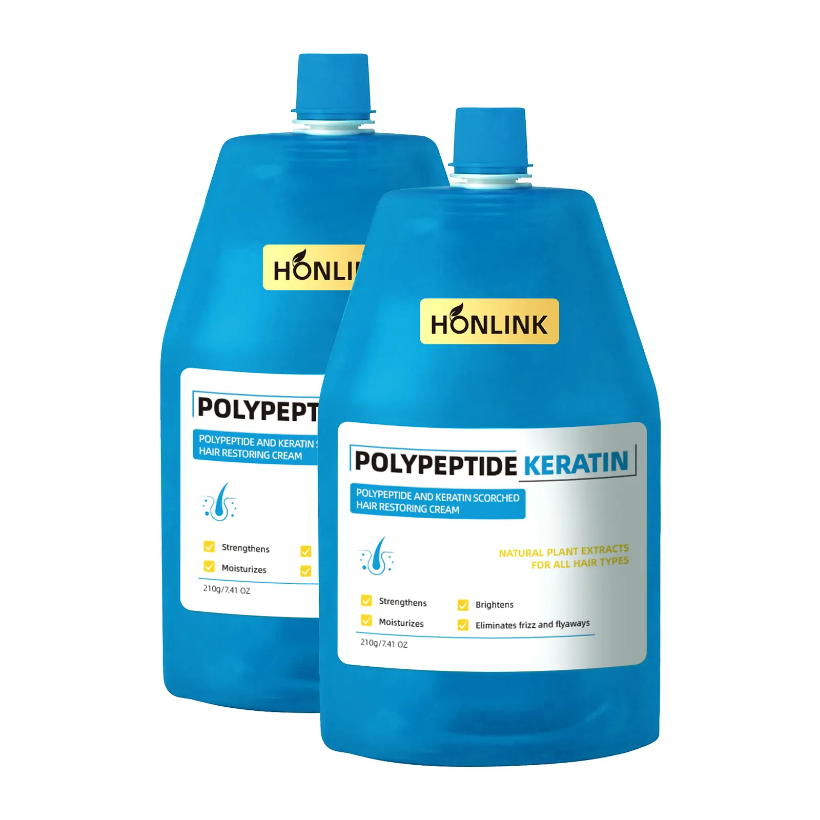 Honlink Polypeptide Keratin Hair Restoring Cream【Buy 1 get 1 free】-Anti-Hair Fall ,Control Oil & Dandruff,Soothe Scalp lritation & RestoreShine Conditioner