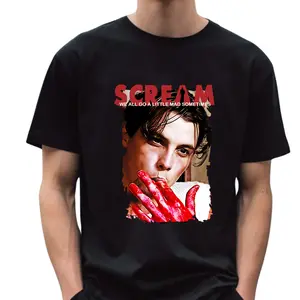 Scream Movie Shirt, We All Go A Little Mad Billy Loomis, Scream 90s Horror Movie Shirt, Fan Gifts, Made In US, Short-Sleeve T-Shirt
