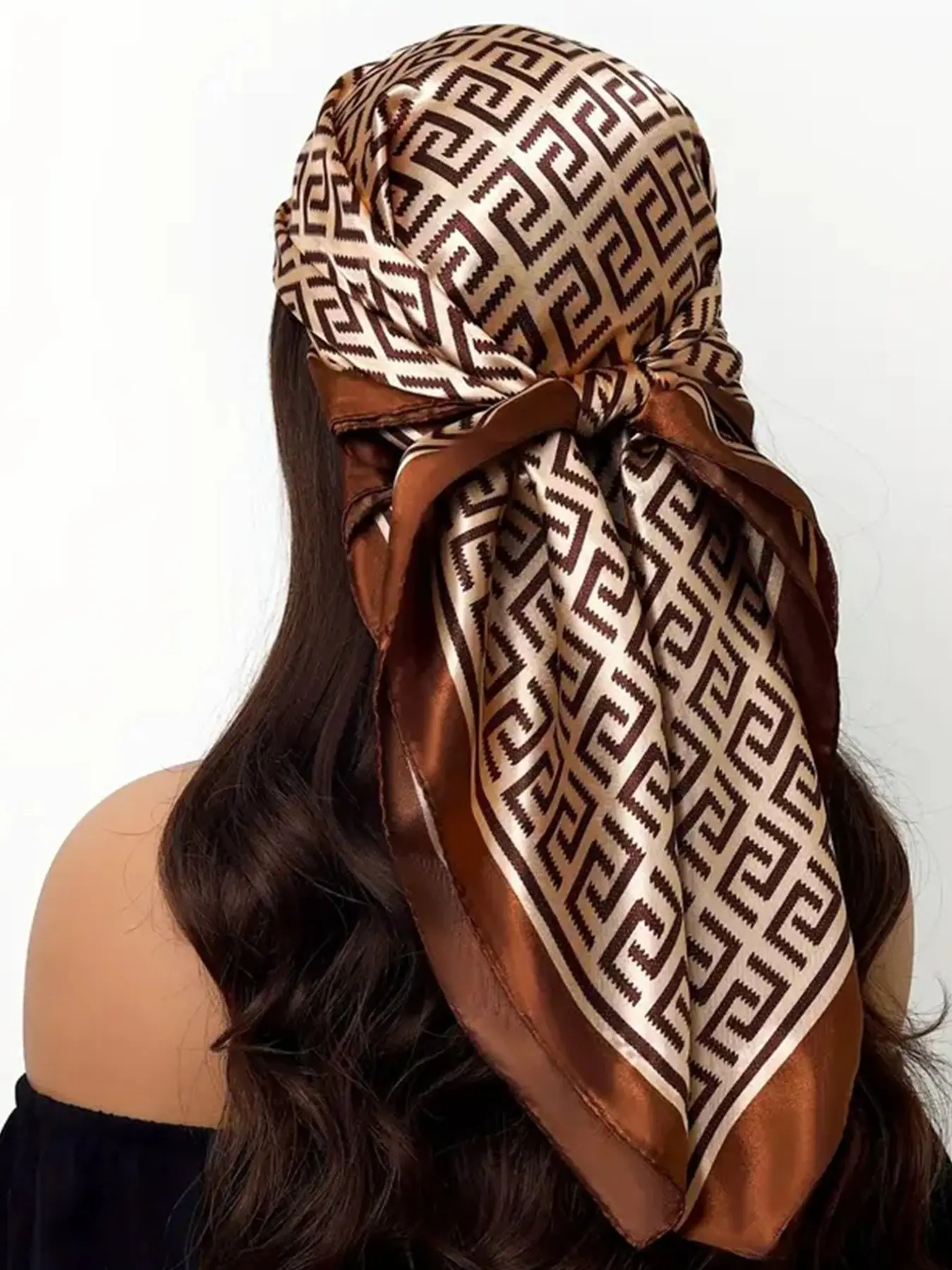 1/4 Pack Spring Summer Casual Geometric Print Scarves, Versatile Neck Wraps & Shawls for All Seasons, Stylish Square Head Scarves, Fashion Hair Scarves, Scarf For Hair, Headscarf