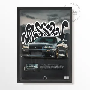 DICH-NissanSkylineGTRR34 Poster - Unframed #10187