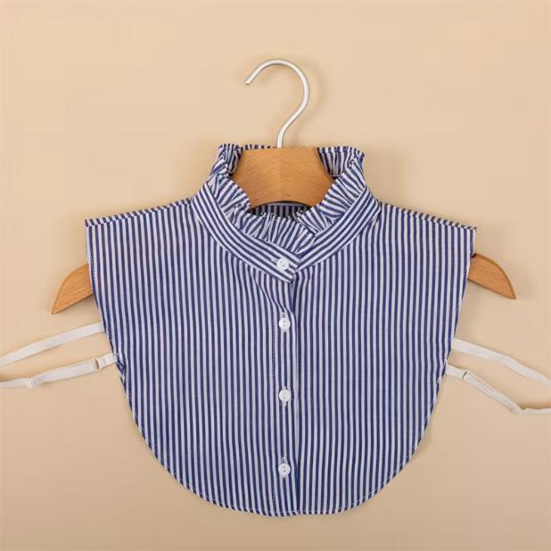 3PCS Vintage And Versatile Casual Detachable Half Collar with Striped Multi-Collar Styles, a Decorative Accessory for Daily Commutes, Suitable for Spring And Autumn Sweater Or Coat Outfits 3PCS Vintage And Versatile Casual Detachable Half Collar with Striped Multi-Collar Styles, a Decorative Accessory for Daily Commutes, Suitable for Spring And Autumn Sweater Or Coat Outfits