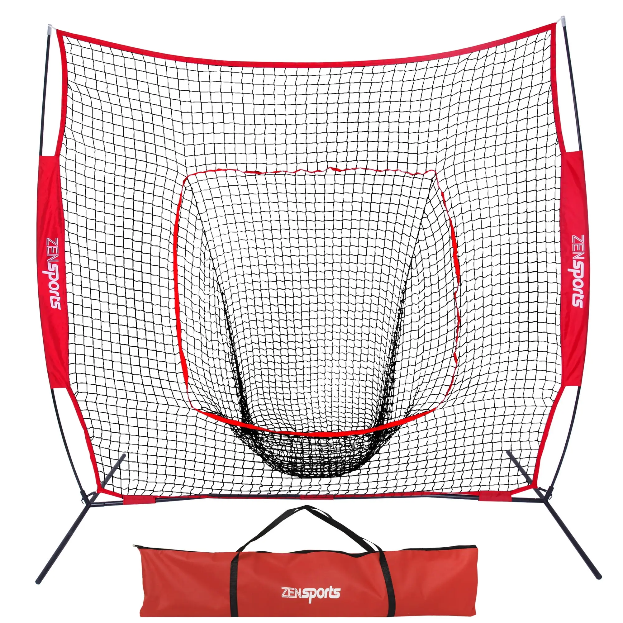 Zeny Portable Baseball Training Net – 7x7FT/5x5FT Sizes, Softball Hitting & Pitching Training Equipment with Carrying Bag, Baseball Batting Cage,summerwins