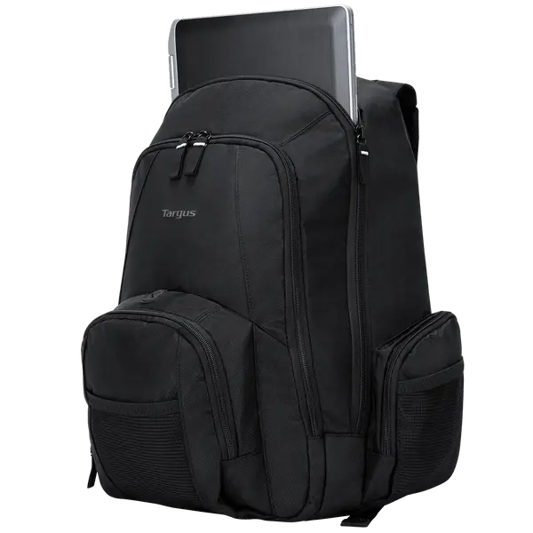 Durable Nylon Laptop Backpack for 16-Inch Computers, Classic Black Bag for Men and Women, Water-Resistant for Business & Travel (CVR600), Laptop Bag, Backpack Bags
