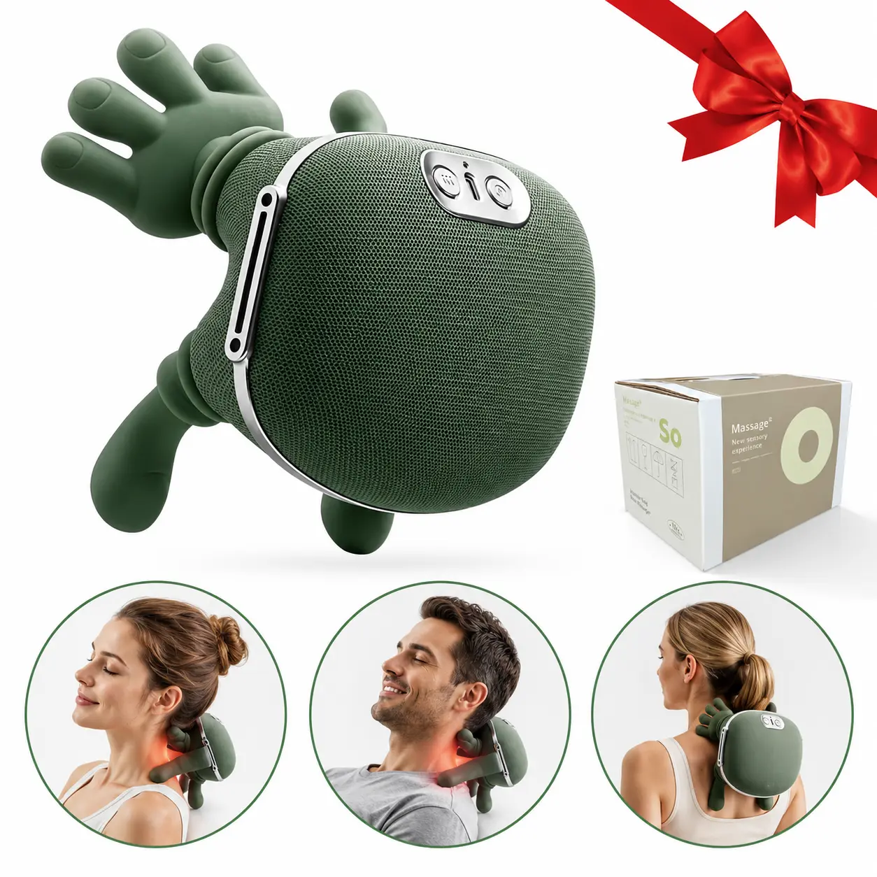 Neck Massager with Heat for Pain Relief, Deep Tissue Shoulder & Back Massager, Shiatsu Neck and Back Massager 2026 (Upgraded Version) - Lightweight, Ideal for Muscle Relaxation After Exercise or Aerobics, Perfect Gift