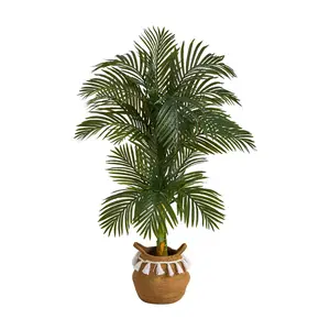 Nearly Natural 5-ft Artificial Double Stalk Palm Tree