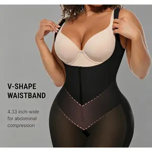 Shapewear Butt Lifter Bodysuit with Zipper Crotch Plus Size Smooth Compression SummerVibes
