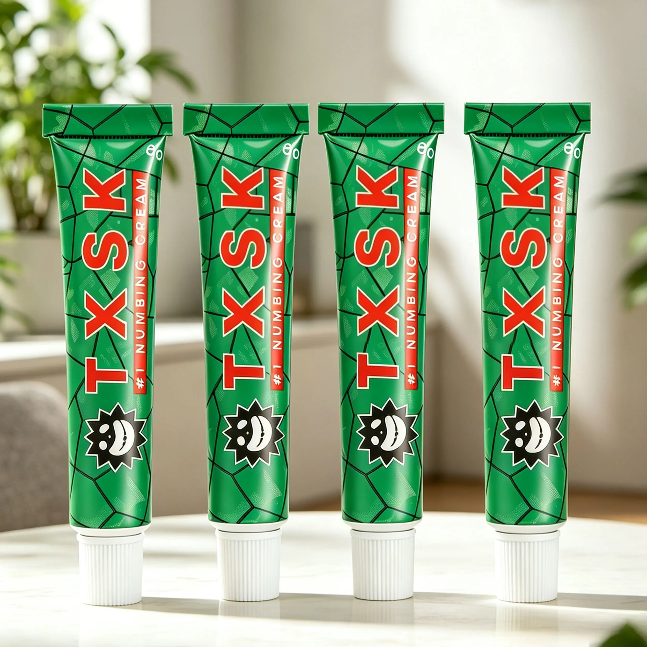 TXSK Tattoo Numbing Cream 4 Pack | Limited Edition 99% VeryStrong | For Tattoos | Laser Removal | Waxing | EyebrowThreading | Tattoo External Cream 10g