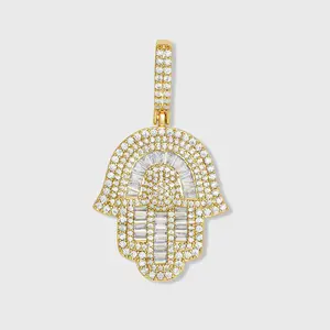 IMPERIUM JEWELRY 14 Karat Gold-Plated Hamza Pendant, Fashion Costume Charm with Hamza Symbol, Spiritual Elegance Gold Jewelry for Faith & Protection, Negativity-Warding Radiant Accessory