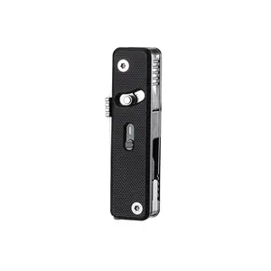 ROXON S504G Mini Flex Companion - Modular EDC Multitool with Knife, Scissors, Box Cutter, Can/Bottle Opener, Phillips Screwdriver, Tweezers & Toothpick, Flat Head File, Ruler, and 4mm Bit Adaptor