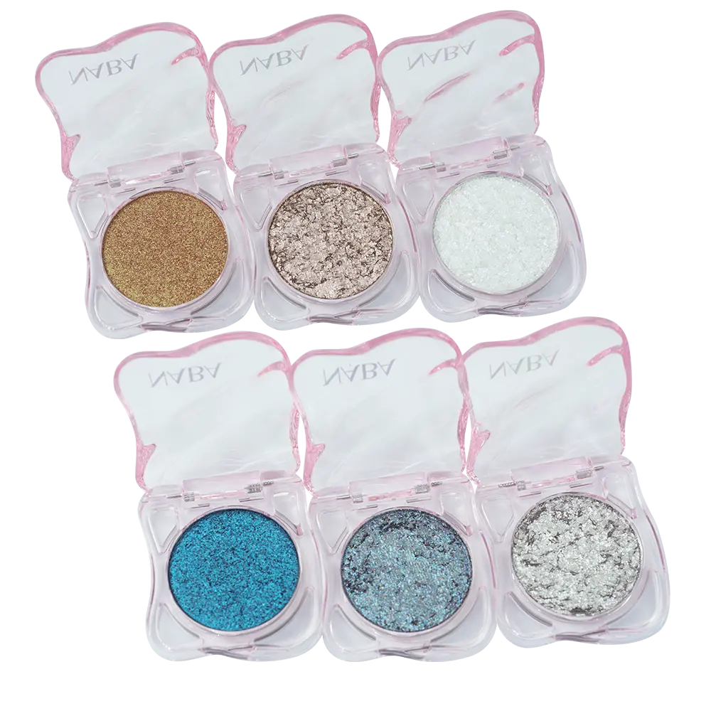 NABA Pigment Eyeshadow 6-Pack Creamy Shadow Iridescent Shine