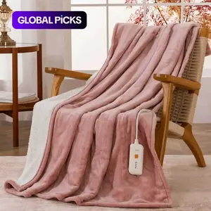 Electric Throw Blanket, 4-level Temperature & 3-hour Automatic Shut-off Function Heated Blanket, Cozy Warm Heated Blanket for Home Office Travel Heating Blanket Portable #GLOBAL PICKS