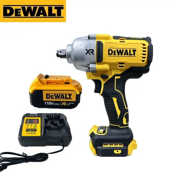 DEWALT DCF900 High Torque Brushless Cordless Impact Wrench - 1/2 inch Hog Ring Anvil, 1030 ft-lbs Heavy Duty Power Tool with LED Lights, 4-Mode Speed Control, Batteries for Mechanics, DIY Maintenance, Lug Nut Remov.