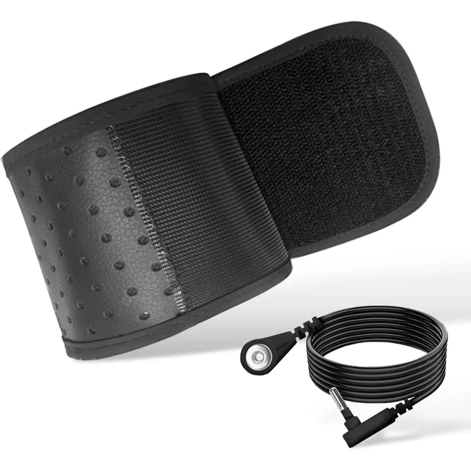 Grounding Wrist Strap, Grounding Bracelet with 15 Feet Grounding Cord, Earth-Connected Grounding Wristband for Sleep, Energy, , and . (Black)