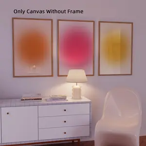 Colorful Positive Aura Canvas Poster, 3 Counts/set Spiritual Gradient Print, Trendy Wall Art, Aesthetic Room Decor, Wall Picture for Living Room, Bedroom, Dorm, Ornaments