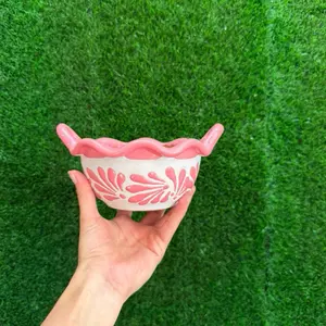 Relieve Cazuelita Salsera Mediana Multiuso Medio Litro Rosa Only Sets.