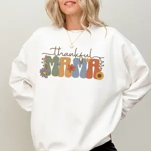Thankful Mama Sweatshirt, Mom Thanksgiving Shirt, Fall Mama Sweater, Cute Thanksgiving Gift For Mama, Autumn Mom Tee, Thanksgiving Outfit