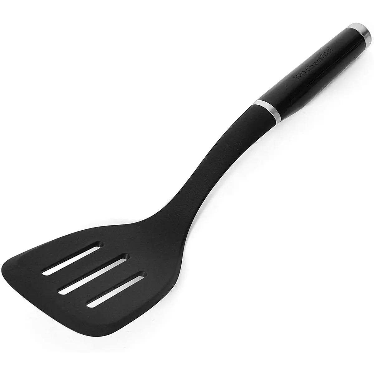 KitchenAid Slotted Turner Utensil Set - 3.5x8.5 in, Black ABS-Nylon Construction, Slotted Drainage, Heat-Resistant Kitchen Cooking Utensil