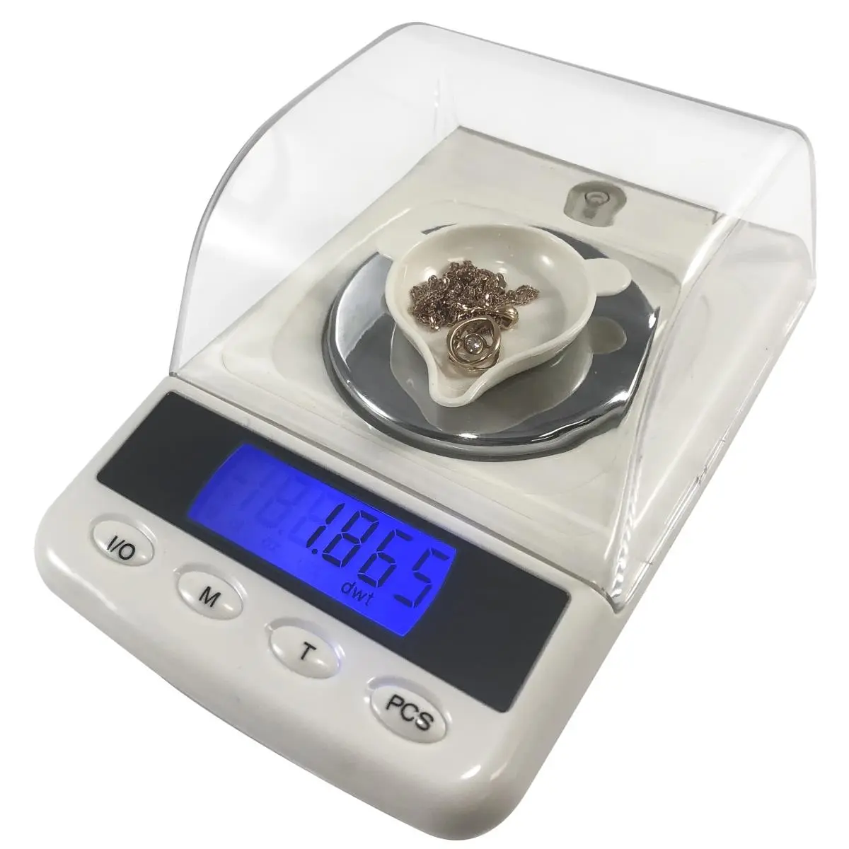 Optima Home Scales QU-53 Quartz Milligram Scale in Jewelry Box, White