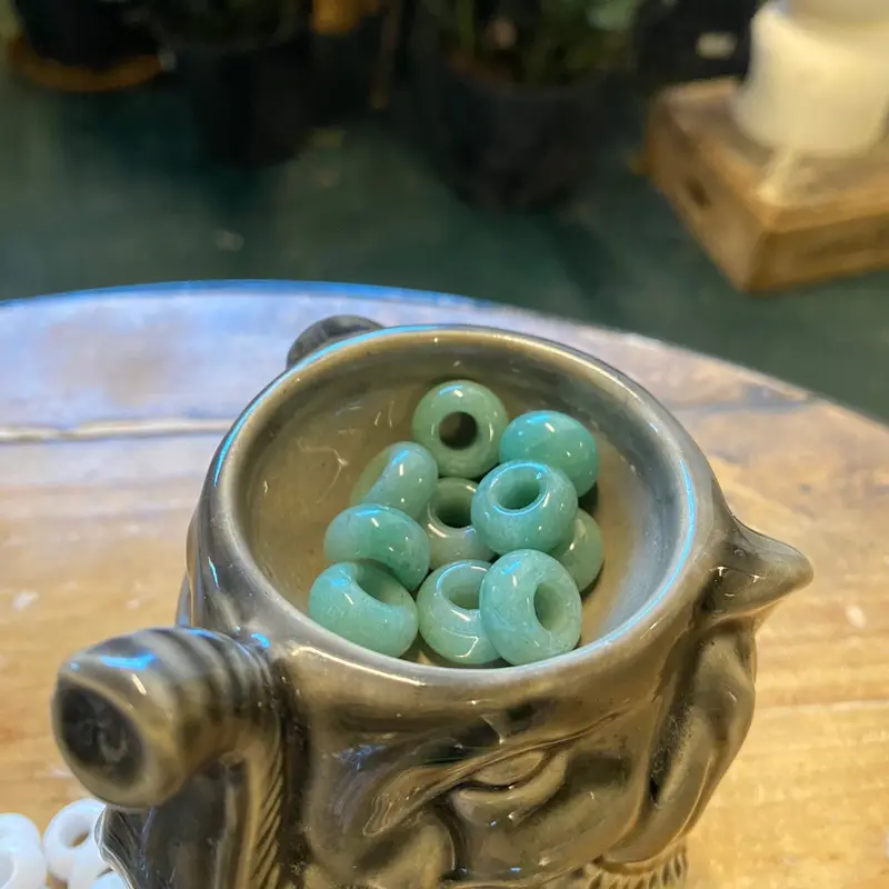 Natured Hueman “Green Aventurine” Beady Beads